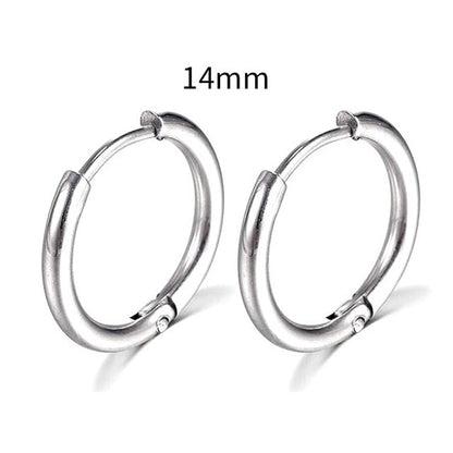 2022 New Simple Stainless Steel Gold Small Hoop Earrings for Women Men Cartilage Ear Piercing Jewelry Pendientes Hombre Mujer